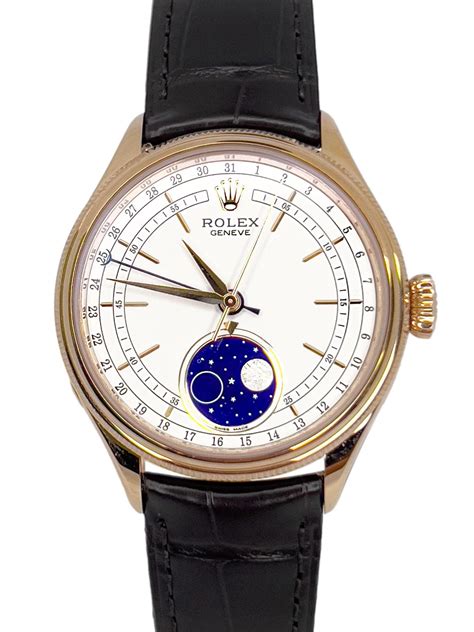 rolex watch that tells the moon phases|Rolex cellini moonphase 50535.